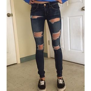 American Eagle Destroyed Super Skinny Jeans